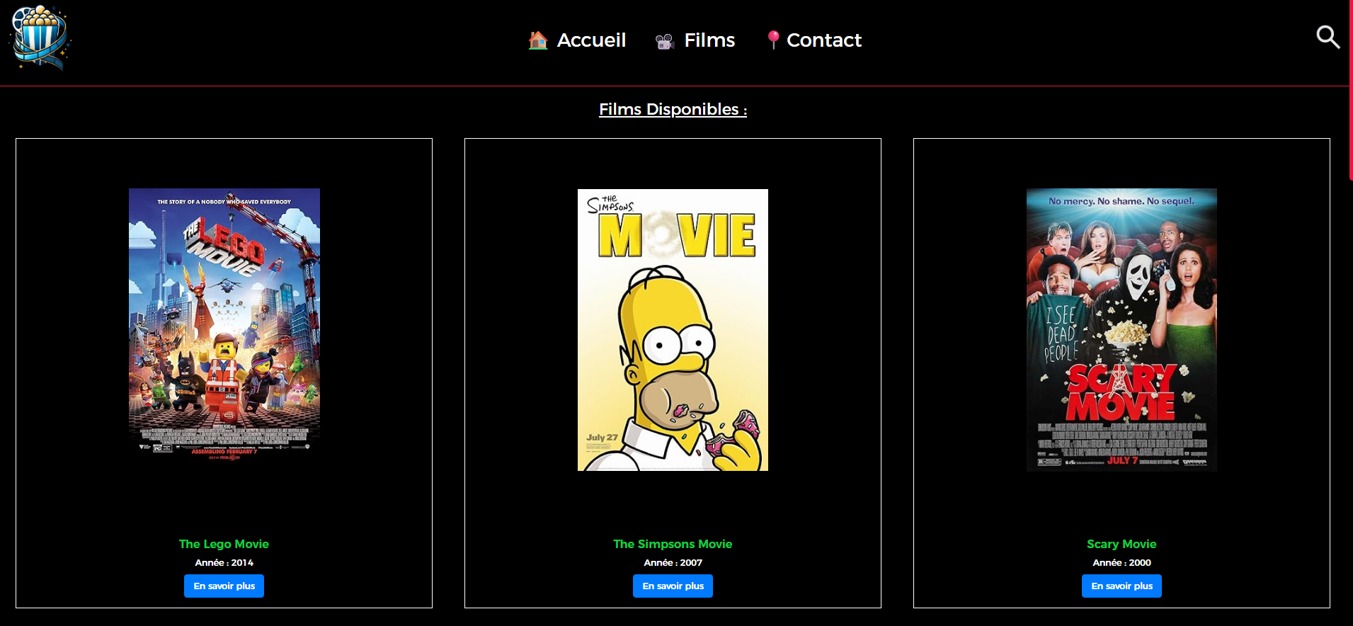Répertoire Cinéma - Page d'accueil