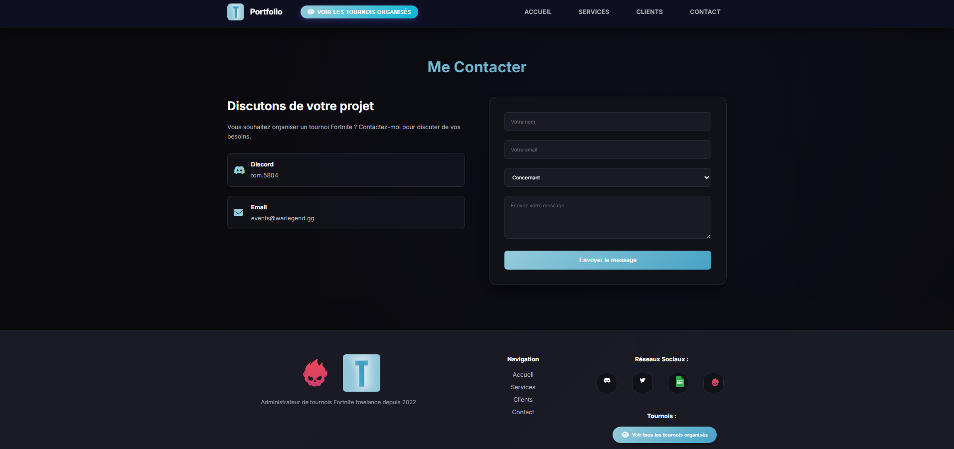 Portfolio Admin - Contact